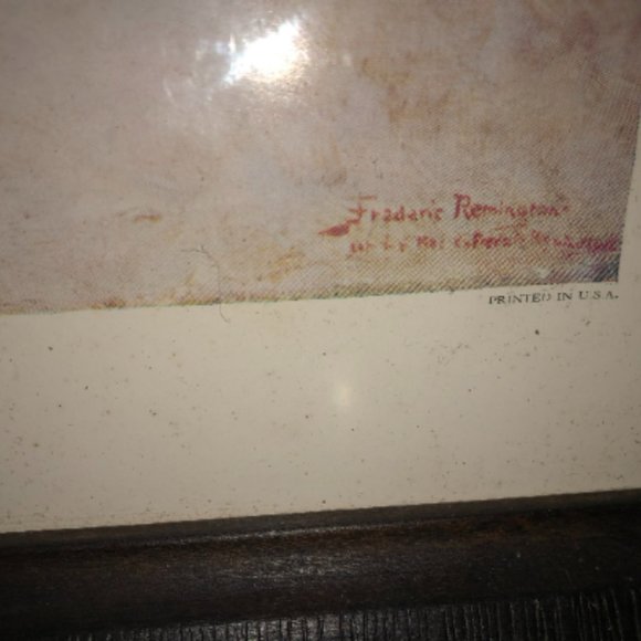 The Fight For The Waterhole Fredrick Remington Framed Lithograph - Picture 3 of 5